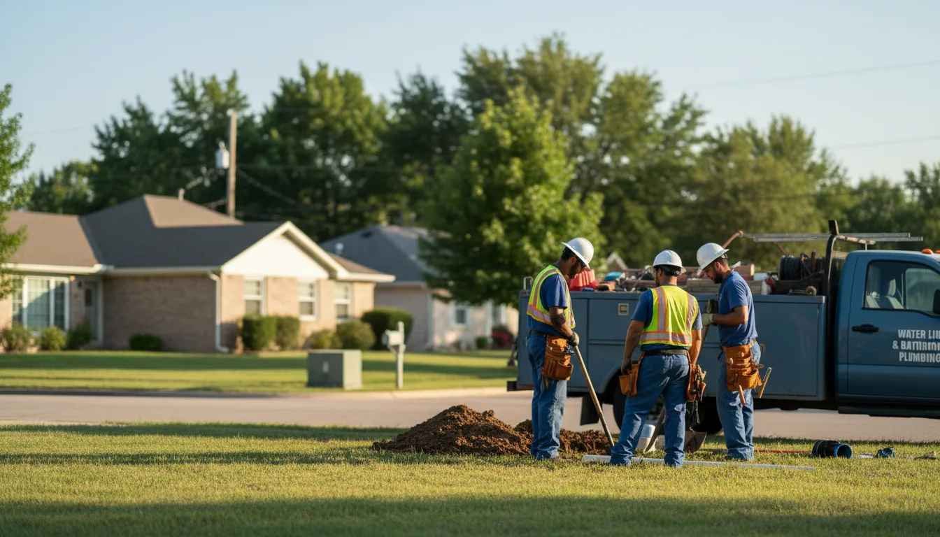 Residential water line and bathroom plumbing service in Callands, VA
